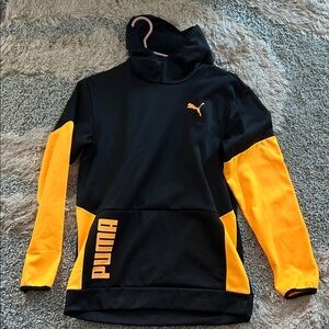 Puma Black & Yellow Sport Pullover Hoodie - Men’s Small